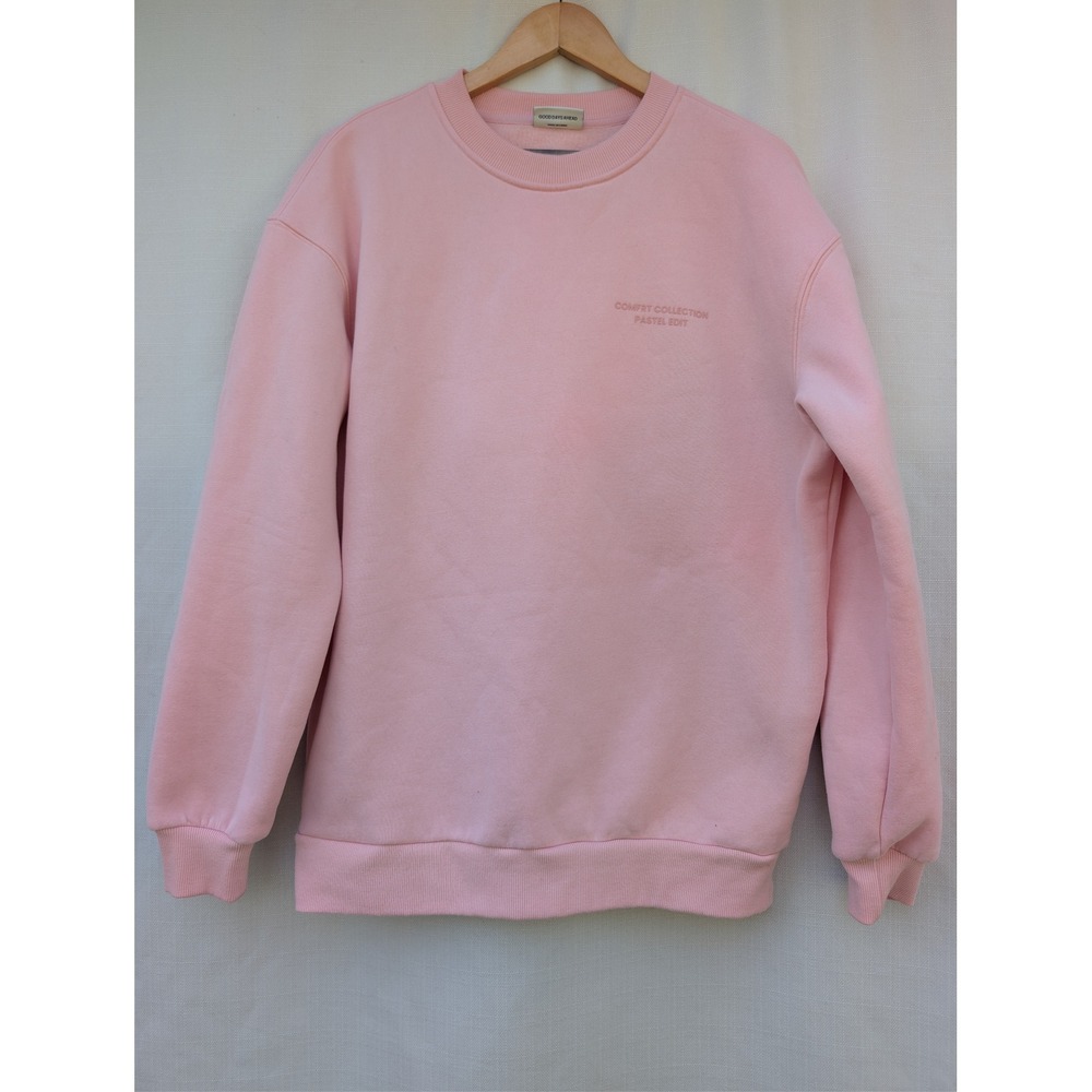 COMFRT Pastel Crew Collection Oversized Sweatshirt Womens S Pink Cotton Blend - Picture 6 of 8